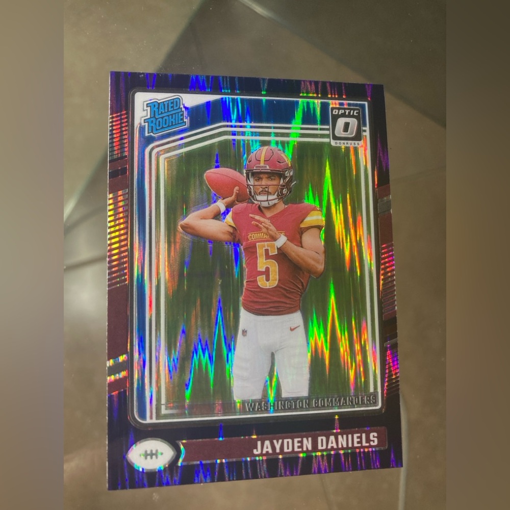 2024 Panini Donruss Optic - Rated Rookie Jayden Daniels Purple Shock #248 RC
